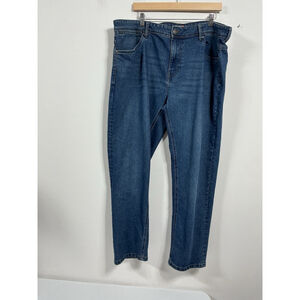 Mens Copper Oak Straight Leg Blue Jeans 40x30